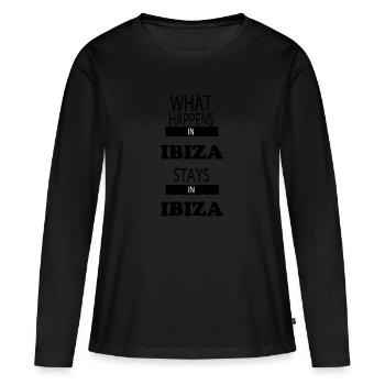 Ibiza - T-shirt manches longues Premium bio Femme - noir - Devant - Julia (174cm)