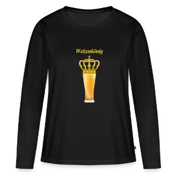 blé Koenig - T-shirt manches longues Premium bio Femme - noir - Devant - Julia (174cm)