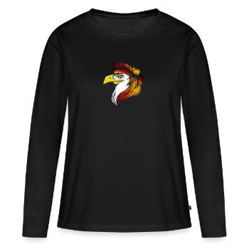 RDA - T-shirt manches longues Premium bio Femme - noir - Devant - Julia (174cm)