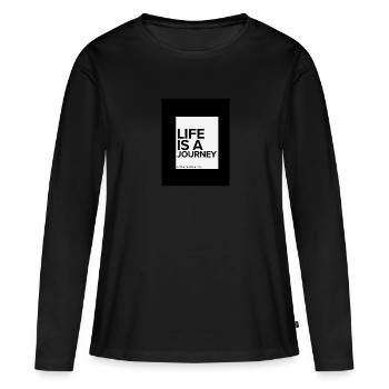 Journey of Life - Women's Premium Organic Long Sleeve Shirt - black - Front - Julia (174cm)