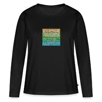 komisches alter weiss alt - Frauen Premium Bio Langarmshirt - Schwarz - Vorne - Julia (174cm)