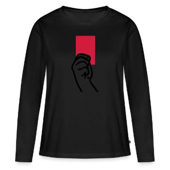 juge - T-shirt manches longues Premium bio Femme - noir - Devant - Julia (174cm)