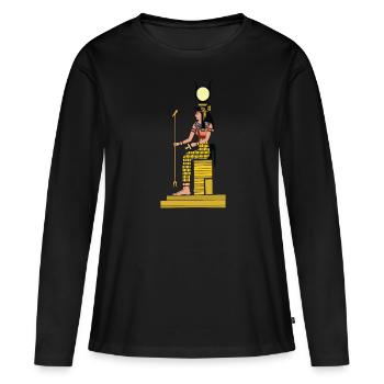 Pharaoh - Women's Premium Organic Long Sleeve Shirt - black - Front - Julia (174cm)