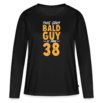 Bald Head Baldness Beard Bald Head - Women's Premium Organic Long Sleeve Shirt - black - Front - Julia (174cm)
