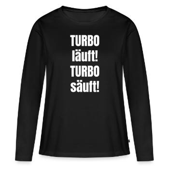 Fonctionnement turbo ! Turbo se noie ! - T-shirt manches longues Premium bio Femme - noir - Devant - Julia (174cm)