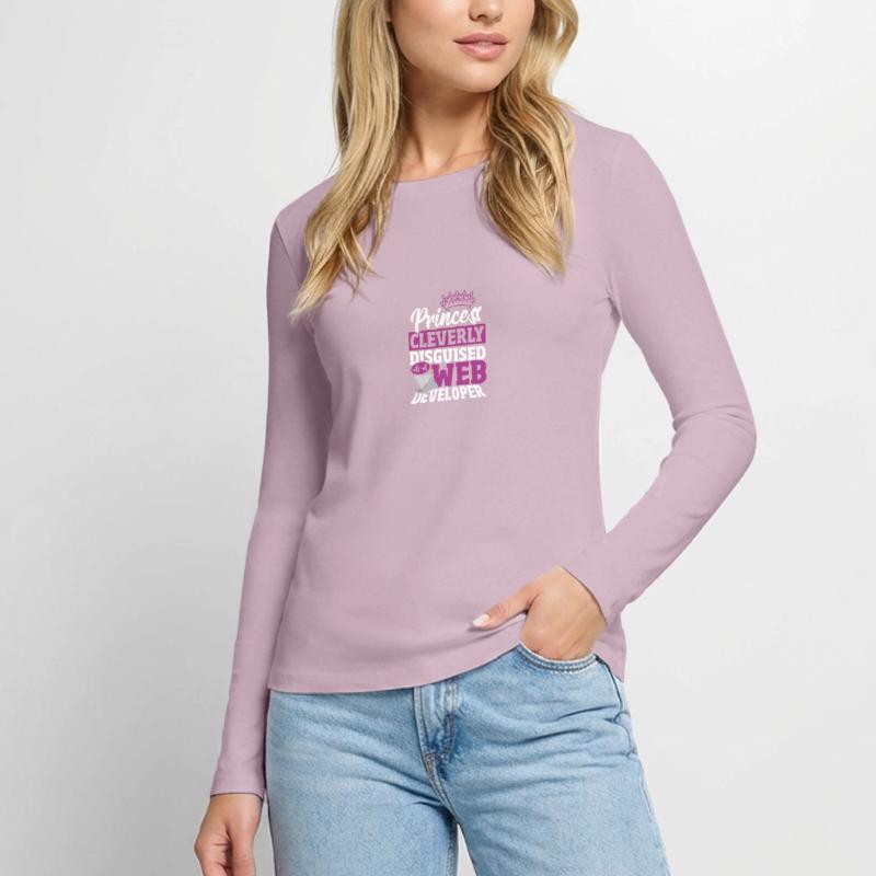 Developer Computer Geek HTML Programmer Daughter Frauen Premium Bio Langarmshirt