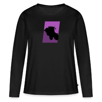 Agriculture Ranch Agriculteur - T-shirt manches longues Premium bio Femme - noir - Devant - Julia (174cm)