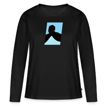 Arm Wrestling Bench Press Strong Man - Women's Premium Organic Long Sleeve Shirt - black - Front - Julia (174cm)