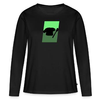 Backwaren Muffin Bäckerei - Frauen Premium Bio Langarmshirt - Schwarz - Vorne - Julia (174cm)