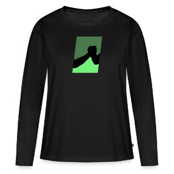 Arm Wrestling Bench Press Arm Wrestling - Women's Premium Organic Long Sleeve Shirt - black - Front - Julia (174cm)