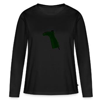 Rubber boots as a silent protest - Women's Premium Organic Long Sleeve Shirt - black - Front - Julia (174cm)