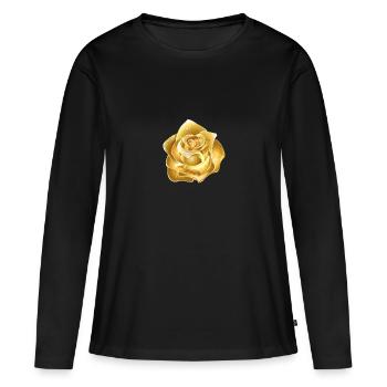 or - T-shirt manches longues Premium bio Femme - noir - Devant - Julia (174cm)