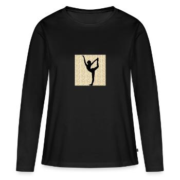 Danseuse - T-shirt manches longues Premium bio Femme - noir - Devant - Julia (174cm)