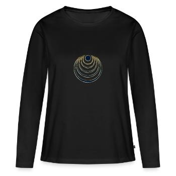 Moon amulet - intuition, creativity and media - T-shirt manches longues Premium bio Femme - noir - Devant - Julia (174cm)