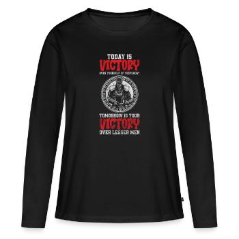 Japan Honor Katana - Women's Premium Organic Long Sleeve Shirt - black - Front - Julia (174cm)
