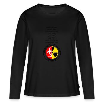 covid 19 end of the world veteran - T-shirt manches longues Premium bio Femme - noir - Devant - Julia (174cm)