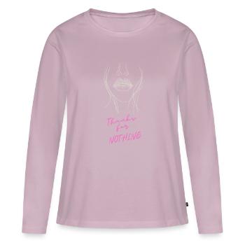Thanks for nothing - Women's Premium Organic Long Sleeve Shirt - dusky pink - Front - Julia (174cm)