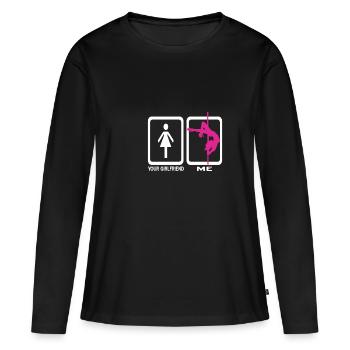 Pole Dance - Frauen Premium Bio Langarmshirt - Schwarz - Vorne - Julia (174cm)