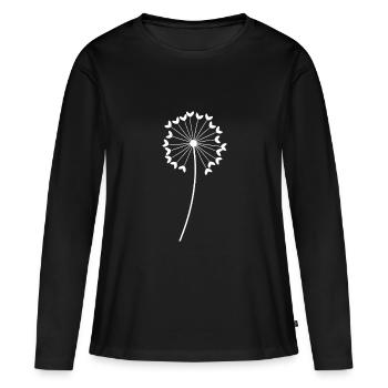 pissenlit - T-shirt manches longues Premium bio Femme - noir - Devant - Julia (174cm)