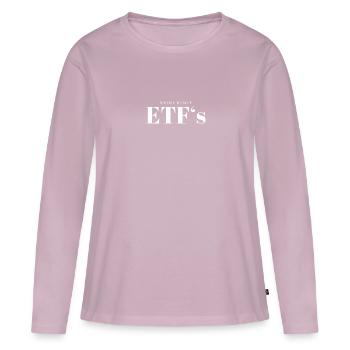 Meine Rente ETF Indexfonds Sparen Anlage - Frauen Premium Bio Langarmshirt - Altrosa - Vorne - Julia (174cm)