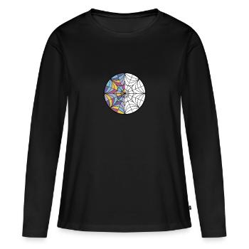 Fenêtre du hall Ophelia - T-shirt manches longues Premium bio Femme - noir - Devant - Julia (174cm)