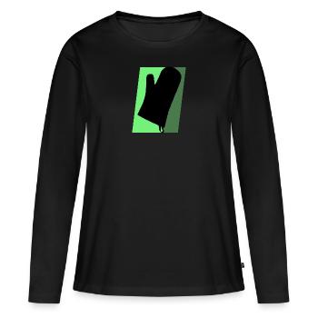 Backen Bäcker Backen - Frauen Premium Bio Langarmshirt - Schwarz - Vorne - Julia (174cm)
