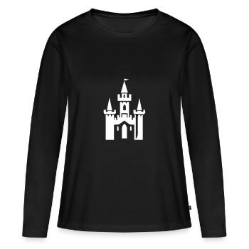 Château Symbole Château - T-shirt manches longues Premium bio Femme - noir - Devant - Julia (174cm)