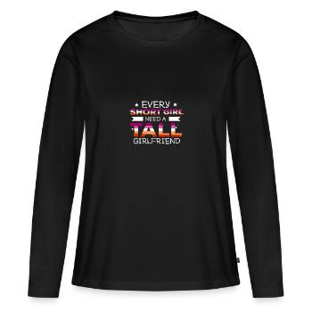 Every Short Girl Needs A Tall Lesben LGBT Rainbow - Frauen Premium Bio Langarmshirt - Schwarz - Vorne - Julia (174cm)