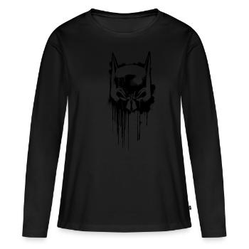 Batman masque graffiti 2 Tee-shirt Homme - T-shirt manches longues Premium bio Femme - noir - Devant - Julia (174cm)