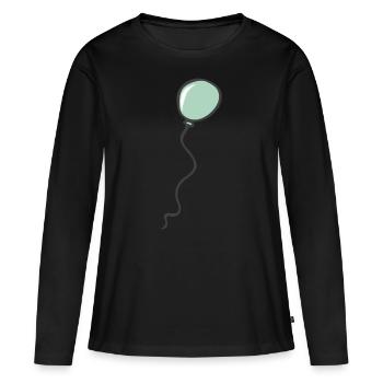 ballon - T-shirt manches longues Premium bio Femme - noir - Devant - Julia (174cm)