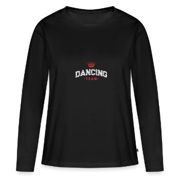 Dancing Team - Frauen Premium Bio Langarmshirt - Schwarz - Vorne - Julia (174cm)