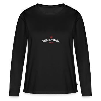 Équipe de volley-ball - T-shirt manches longues Premium bio Femme - noir - Devant - Julia (174cm)