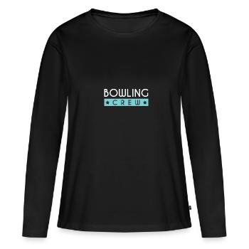 Équipe de bowling - T-shirt manches longues Premium bio Femme - noir - Devant - Julia (174cm)