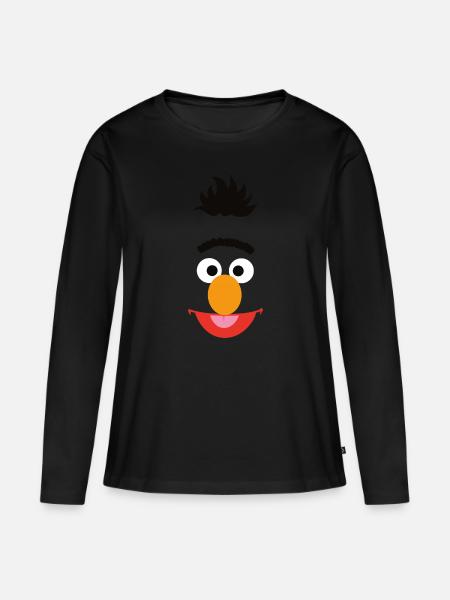 Sesamstraße Bert Gesicht - Frauen Premium Bio Langarmshirt - 