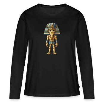 Pharaoh - Women's Premium Organic Long Sleeve Shirt - black - Front - Julia (174cm)