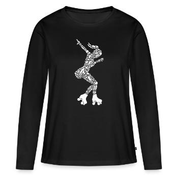 Roller Skates Kids Roller Skates Roller Skates Women - Women's Premium Organic Long Sleeve Shirt - black - Front - Julia (174cm)
