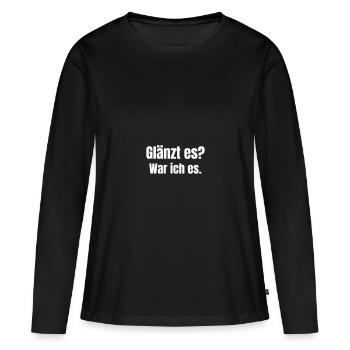 Est-ce qu’il brille ? C’était moi. - T-shirt manches longues Premium bio Femme - noir - Devant - Julia (174cm)