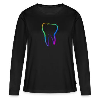 Tooth | Dentist | Dentist | Dental assistant - Women's Premium Organic Long Sleeve Shirt - black - Front - Julia (174cm)