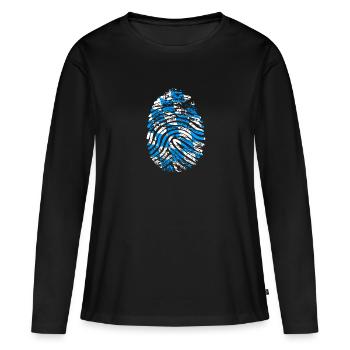 DNA Fingeradruck Bavière - T-shirt manches longues Premium bio Femme - noir - Devant - Julia (174cm)