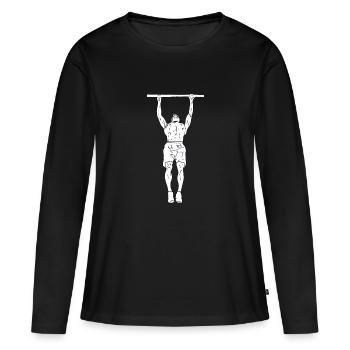 pull-up - T-shirt manches longues Premium bio Femme - noir - Devant - Julia (174cm)
