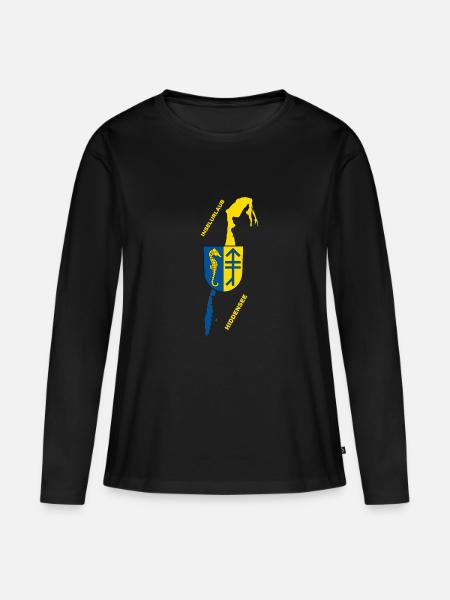 Hiddensee Ostsee Insel Urlaub - Frauen Premium Bio Langarmshirt - Schwarz