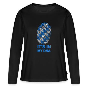 ADN de Bavière - T-shirt manches longues Premium bio Femme - noir - Devant - Julia (174cm)