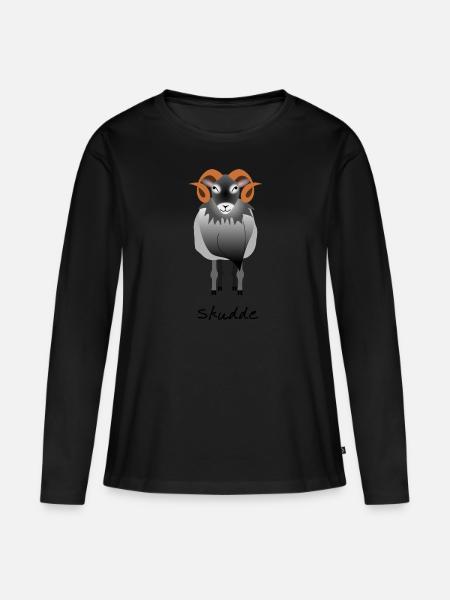 Skudde grau - Frauen Premium Bio Langarmshirt - Schwarz
