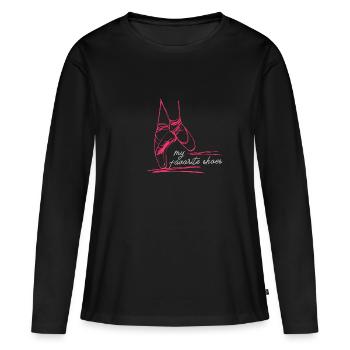Danse cadeau musique danse ballet - T-shirt manches longues Premium bio Femme - noir - Devant - Julia (174cm)
