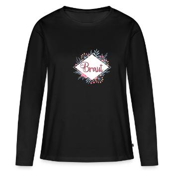 Junggesellinnenabschied Gruppenshirt Bride Braut - Frauen Premium Bio Langarmshirt - Schwarz - Vorne - Julia (174cm)