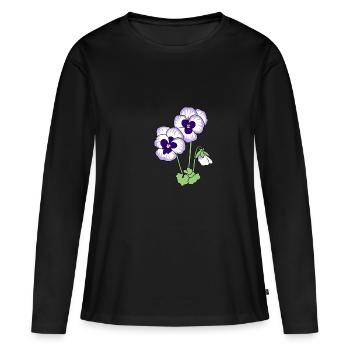 Belle-mère - T-shirt manches longues Premium bio Femme - noir - Devant - Julia (174cm)