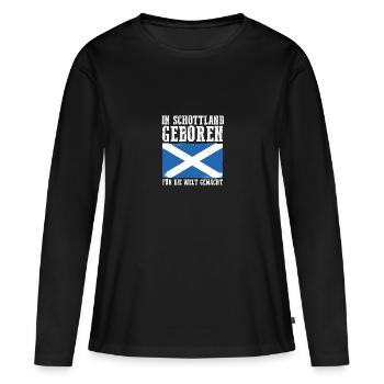 Ecossais Ecosse Ecosse Ecosse - T-shirt manches longues Premium bio Femme - noir - Devant - Julia (174cm)