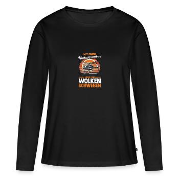 Pilote Hélicoptère Hélicoptère - T-shirt manches longues Premium bio Femme - noir - Devant - Julia (174cm)