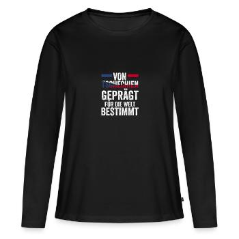 Tchèques République tchèque - T-shirt manches longues Premium bio Femme - noir - Devant - Julia (174cm)