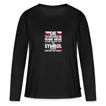 Tchèques République tchèque - T-shirt manches longues Premium bio Femme - noir - Devant - Julia (174cm)